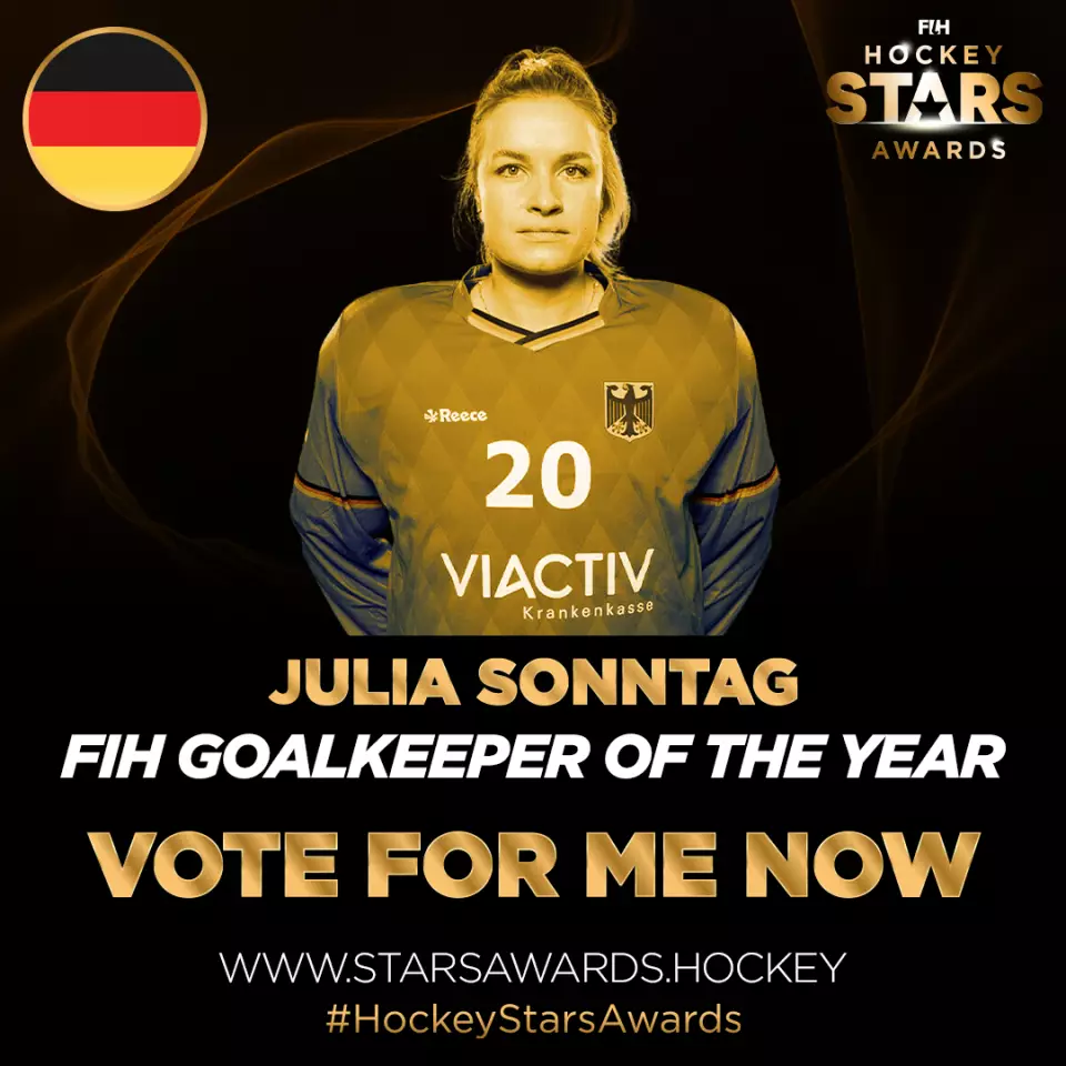 Germany: Four German Hockey Players Nominated for the Most Valuable Individual Award in Hockey 4 21804 FIH SA GK Women instaSonntag - Germany: Four German Hockey Players Nominated for the Most Valuable Individual Award in Hockey - Once a year, the world association FIH (International Hockey Federation) presents the “FIH Hockey Star Awards” to the best female hockey player, the best female goalkeeper and the best goalkeeper in the world. German national hockey players were nominated in all four categories. Julia Sonntag (national goalkeeper), Sonja Zimmermann (national team captain), Jean-Paul Danneberg (national goalkeeper) and Niklas Wellen (national player) made it into the last five in their category. On December 19, 2023, the FIH will announce the world goalkeeper and player of the year. Fans can still vote for their players of the year until December 11, 2023 and help the German national players win the most valuable individual award in hockey.